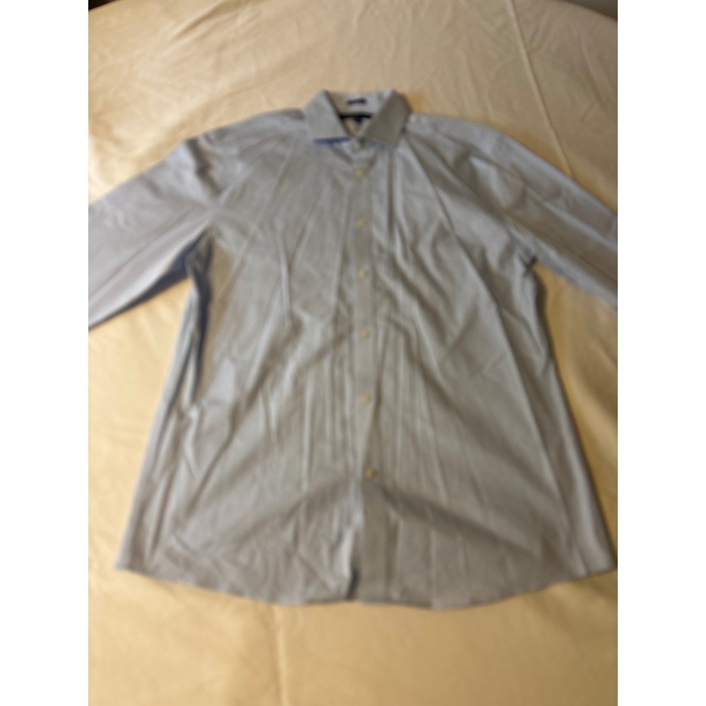 Tommy Hilfiger Button Down Y\ 15.5 32-33 Blue‎ Excellent Slim Fit Dress Shirt